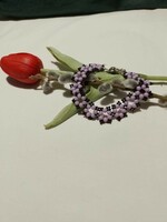 Handmade bracelet with flower pattern