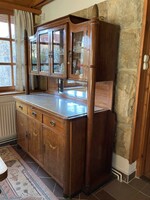 Antique sideboard with marble top