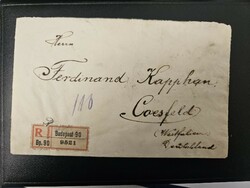 1924 registered letter, Budapest