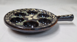 Painted, glazed, ceramic egg tray, in perfect condition