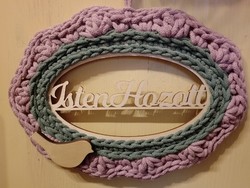 Crocheted door decoration