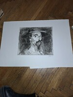 Etching signed by Endre Saxon