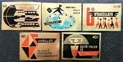 Gy172 / 1962 passenger supply match label 5 complete series limited edition!