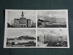 Képeslap,Postcard, Újvidék, mozaik részletek,Közigazgatási palota,városháza, 1942