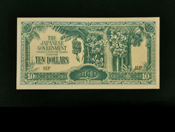 Unc - 10 dollars - Malaysia - banknote during the Japanese occupation (1941-42)!
