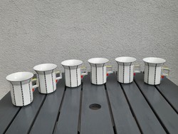 HUF 1 extremely rare vintige porcelain mugs together, 6 flawless