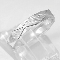 Genuine 925 sterling silver wedding ring (patterned, unisex) 2.59g (18mm)