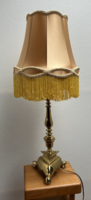 Antik réz asztali lámpa restaurált új lámpaernyővel