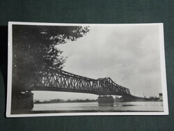 Képeslap,Postcard, Тител - Titel, közúti és vasúti híd, látkép részlet, 1942