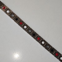 Nice new steel bracelet with gold-plated border 20.5cm