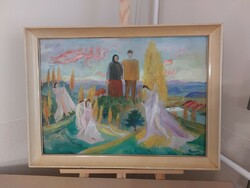 (K) Vajszada Károly festmény 76x55 cm kerettel