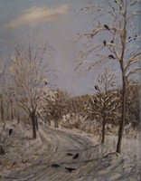 Winter landscape. Oil painting. 40X50 cm.
