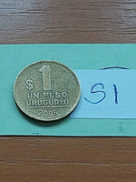 Uruguay 1 pesos 2005 aluminum bronze si