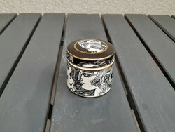 Limited edition Saxon Endre Hólloháza porcelain cream jar