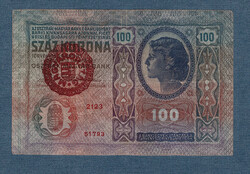 100 Korona 1912 Magyarország felülbélyegzéssel