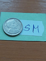 Argentina 10 centavos 1954 steel nickel plated, jose de san martin sm