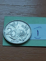 South Africa 20 cents 1972 protea (protea cynaroides), nickel i