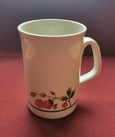 Rosenberger domestic German porcelain cup mug with raspberry fruit pattern