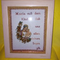 Dioráma, egyedi készítésű, vallási kegytárgy, falidísz, falikép.