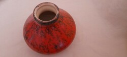 Tófej ceramic industrial artist glazed vase retro 10x13cm