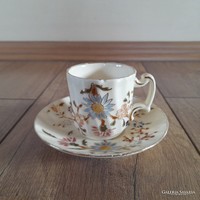 Antik Zsolnay csésze virágos mintával