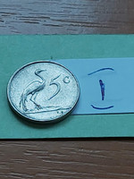 South Africa 5 cents 1977 crane (bird - grus grus), nickel i