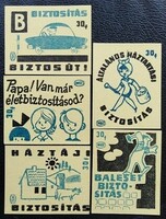 Gy64 / 1963 insurance match tag complete set of 5