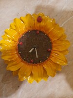 Ceramic sunflower clock