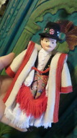 Very nice condition, 19 cm, retro, folk art, textile doll.