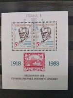 Czechoslovakia 1988, stamp day block