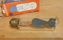 A rare tungsram light bulb with a fairy tale character in its original box, a lucretia cat figure