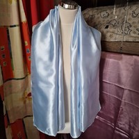 Wedding scarf02 - bridal light blue satin stole, scarf, shawl