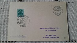 Returned memorial card from Ujverbász, sent to General Nagybaczon