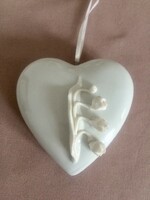 Porcelán szív-illatosító-poutpourri tartó