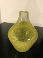 Beautiful yellow veil glass small vase (20/e2)
