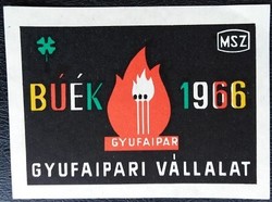 Gyb18 / 1966 búék 1966 match tag large size 94x67 mm