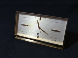 Mid century Swiss alarm table clock