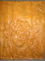 Relief Jesus taking down from the cross, plaster bas-relief image, wall decoration