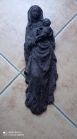 Virgin mother with child, wax image, Madonna, Mary with baby Jesus relief image, wall decoration