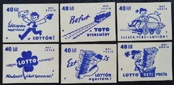 Gy24 / 1957 lottery - lottery i. Full set of 6 match tags