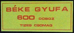 Gyb43 / 1977 Csomagcímke gyufacímke 210x90 mm