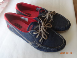 Skechers goga mat denim blue women's lace-up shoes in size 39.5