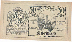 Austrian emergency money 50 heller 1920 2nd Edition