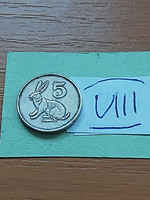Zimbabwe 5 cents 1997 copper-nickel, rabbit viii