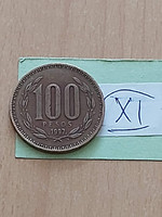 Chile 100 pesos 1997 aluminum bronze, bernardo o'higgins, xi