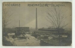 1923.- Erdőkertes, forest city; Roheim steam brick factory, - postcard