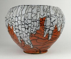 1Q722 Jelzett iparművészeti Gorka Géza kerámia váza