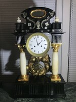 Biedermeier table clock, signed dial