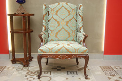 Barokk stílusú füles fotel, karfás fotel