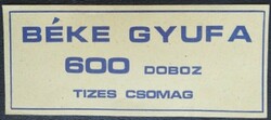 Gyb42 / 1976 Csomagcímke gyufacímke 145x60 mm